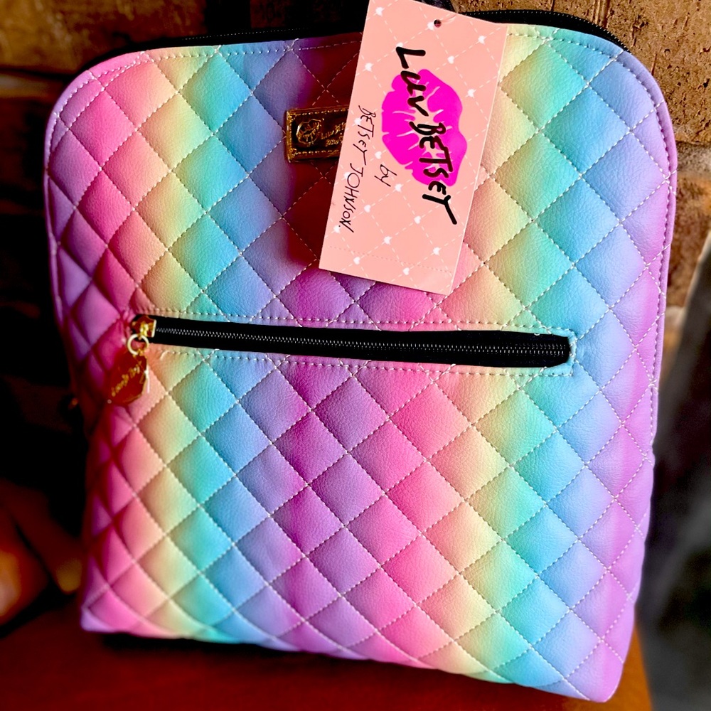 NWT BETSEY JOHNSON RAINBOW BACKPACK